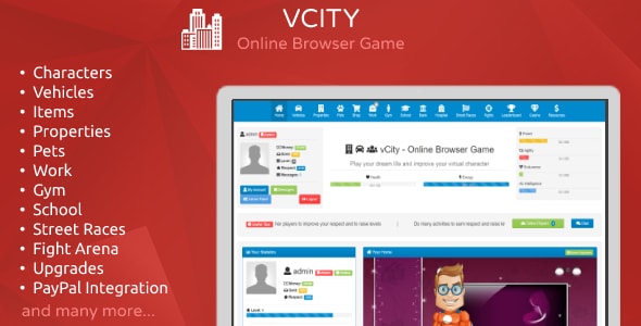 vCity - Create Your Own Browser Game » Premium Scripts, Plugins & Mobile