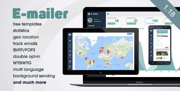 E-mailer v1.18 - Newsletter & Mailing System with Analytics + GEO location » Premium Scripts, Plugins & Mobile