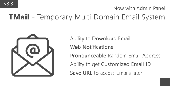 TMail v3.3 - Multi Domain Temporary Email System » Premium Scripts, Plugins & Mobile