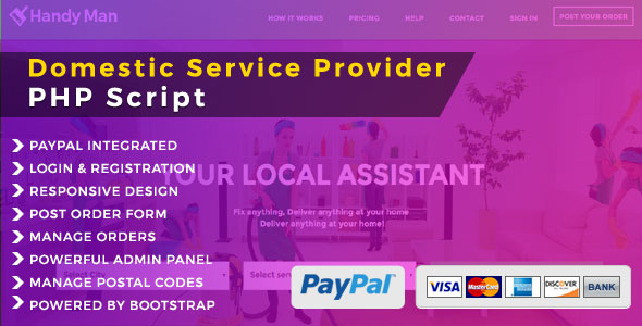 Handyman v4.0 - Domestic Service PHP Script » Premium Scripts, Plugins & Mobile