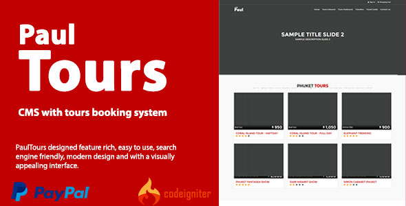 PaulTours - CMS with tours & transfer booking system » Premium Scripts, Plugins & Mobile