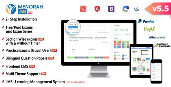 MenorahOES v5.5 - Online Learning and Examination System &raquo; Premium Scripts, Plugins &amp; Mobile