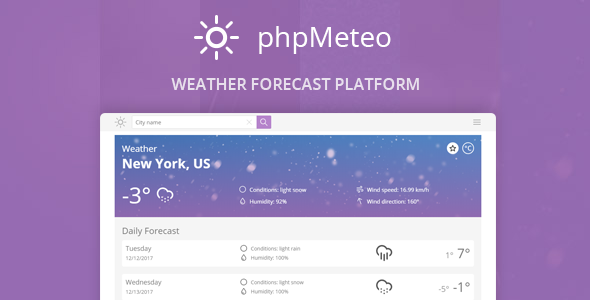 phpMeteo v2.0 - Weather Forecast Platform » Premium Scripts, Plugins & Mobile