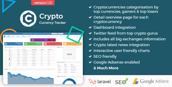 Crypto Currency Tracker - Realtime Prices, Charts, News, ICO's and more » Premium Scripts, Plugins & Mobile