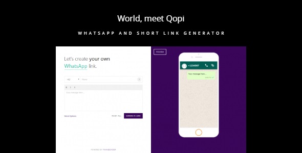 Qopi v2.1.0 - WhatsApp and Short Link Generator » Premium Scripts, Plugins & Mobile