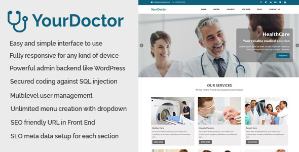 Yourdoctor - Medical and Doctor Website CMS » Premium Scripts, Plugins & Mobile