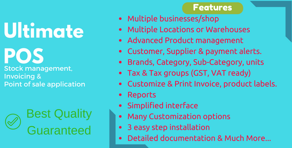 Ultimate POS v2.8.1 - Advanced Stock Management, Point of Sale & Invoicing application - nulled » Premium Scripts, Plugins & Mobile