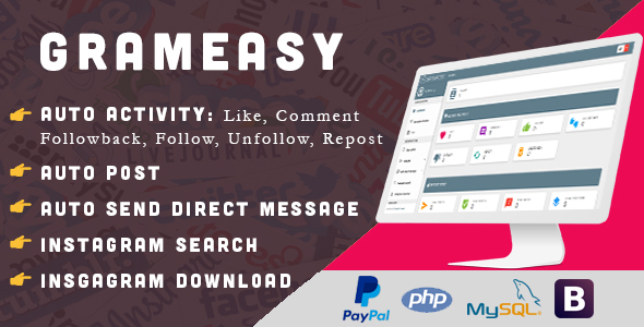 GramEasy v1.9 - Instagram Automatic Tool &raquo; Premium Scripts, Plugins &amp; Mobile