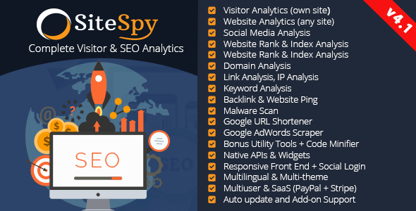 SiteSpy v4.1 - The Most Complete Visitor Analytics & SEO Tools » Premium Scripts, Plugins & Mobile