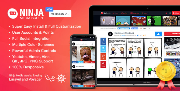 Ninja Media Script v2.0.2 - Viral Fun Media Sharing Site » Premium Scripts, Plugins & Mobile