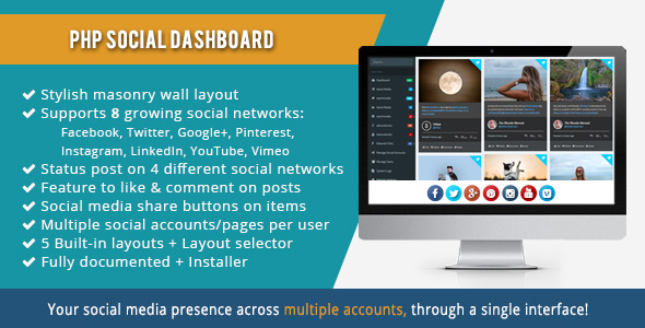 PHP Social Dashboard v1.5.5 » Premium Scripts, Plugins & Mobile