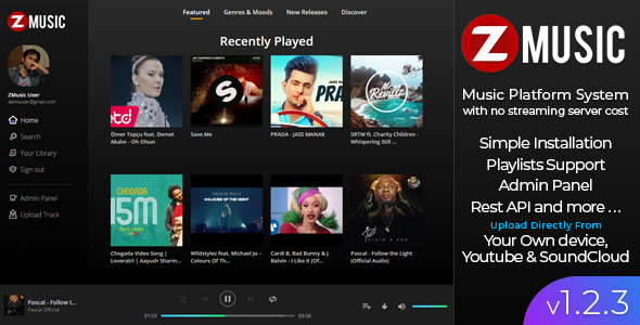 Zuz Music v1.2.3 - Advance Music Platform System &raquo; Premium Scripts, Plugins &amp; Mobile