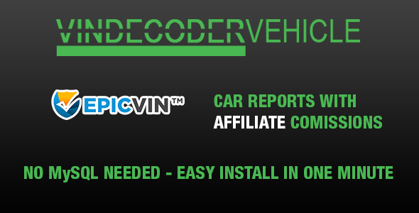 VIN Decoder Vehicle PRO + Epicvin Affiliate » Premium Scripts, Plugins & Mobile