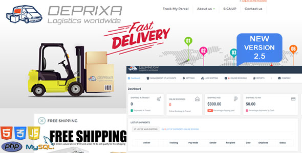 Courier Deprixa - Logistics worldwide v2.5 » Premium Scripts, Plugins & Mobile