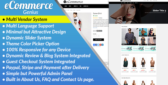 eCommerce Genius v1.1 - Complete Multi Vendor eCommerce Business Management System » Premium Scripts, Plugins & Mobile