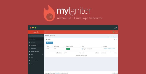 myIgniter v4.0.2 - Admin CRUD and Page Generator &raquo; Premium Scripts, Plugins &amp; Mobile