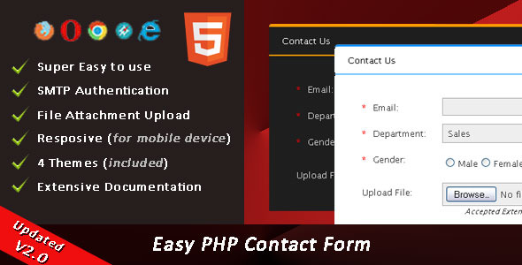 Easy PHP Contact Form Script v2.3 » Premium Scripts, Plugins & Mobile