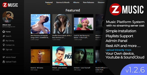 Zuz Music v1.2.6 - Advance Music Platform System » Premium Scripts, Plugins & Mobile