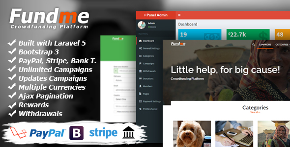 Fundme v2.3 - Crowdfunding Platform » Premium Scripts, Plugins & Mobile