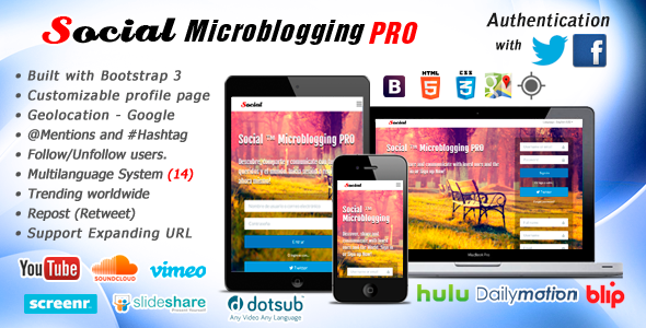 Social Microblogging PRO v1.7.1 » Premium Scripts, Plugins & Mobile
