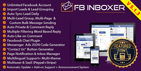 FB Inboxer v5.1.3 - Master Facebook Messenger Marketing Software - nulled » Premium Scripts, Plugins & Mobile