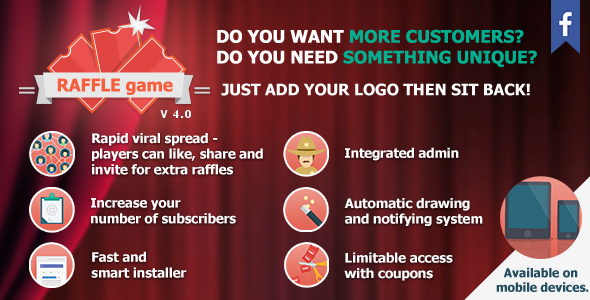 RAFFLE game v4.7.2 - Promotional Facebook application - nulled » Premium Scripts, Plugins & Mobile