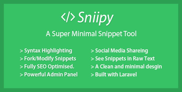 Sniipy - A Super Minimal Snippet Tool » Premium Scripts, Plugins & Mobile