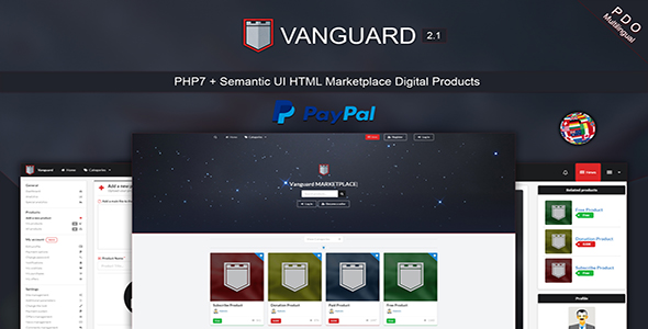 Vanguard v2.1 - Marketplace Digital Products PHP7 » Premium Scripts, Plugins & Mobile