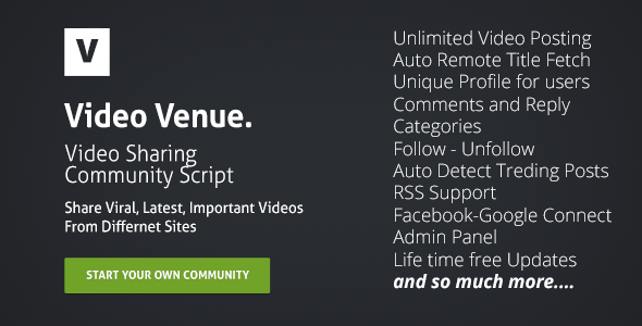 Video Venue - Community Script &raquo; Premium Scripts, Plugins &amp; Mobile