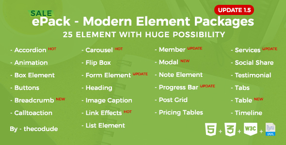 ePack v1.5 - 25 CSS3 Ultimate Element Packages &raquo; Premium Scripts, Plugins &amp; Mobile
