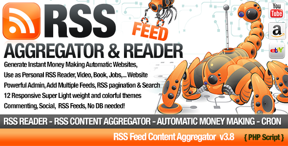 RSS Aggregator v3.8 - Niche Content RSS Site Builder » Premium Scripts, Plugins & Mobile