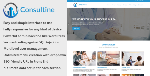 Consultine v1.7 - Consulting, Business and Finance Website CMS » Premium Scripts, Plugins & Mobile