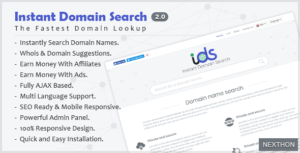 Instant Domain Search Script v2.0 » Premium Scripts, Plugins & Mobile
