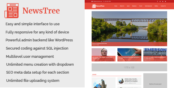 NewsTree - Magazine and News Portal Website CMS &raquo; Premium Scripts, Plugins &amp; Mobile