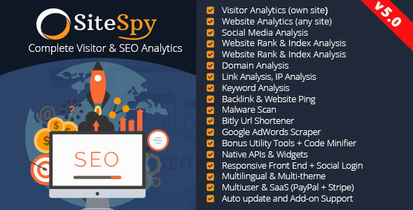 SiteSpy v5.0 - The Most Complete Visitor Analytics & SEO Tools » Premium Scripts, Plugins & Mobile