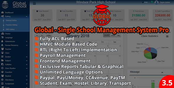 Global - Single School Management System Pro v3.5.0 » Premium Scripts, Plugins & Mobile