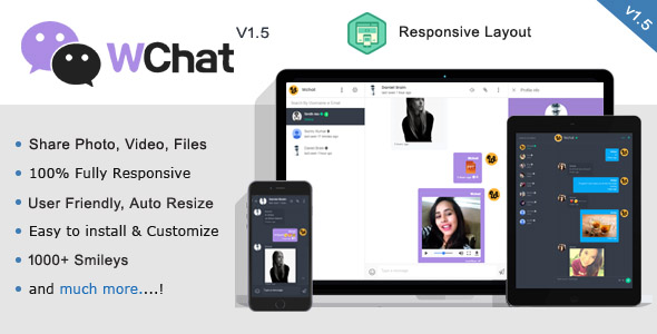 Wchat v1.6 - Fully Responsive PHP AJAX Chat Script - nulled » Premium Scripts, Plugins & Mobile
