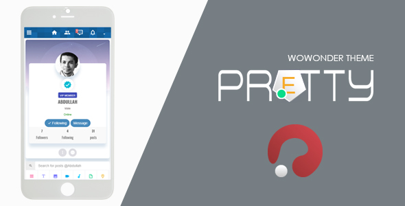 Pretty-Theme for WoWonder Social PHP Script v2.0 » Premium Scripts, Plugins & Mobile