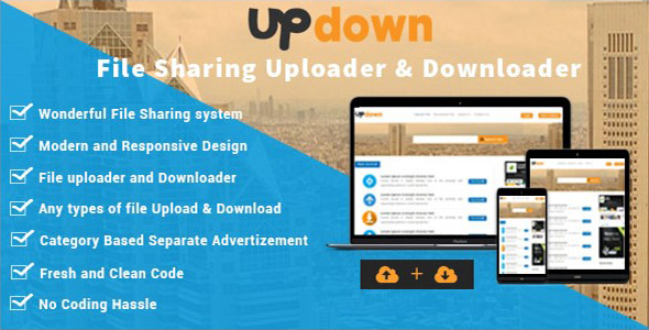 UpDown v1.3 - File Sharing Uploader / Youtube / Downloader & Blogging » Premium Scripts, Plugins & Mobile