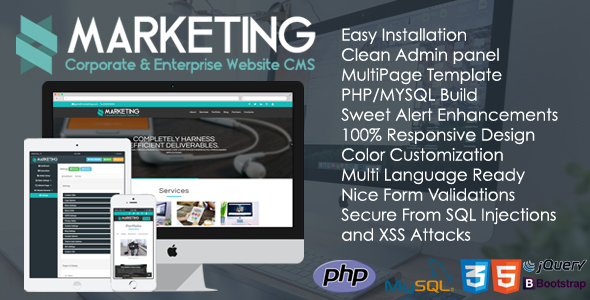Marketing v1.0.1 - Corporate & Enterprise Website CMS » Premium Scripts, Plugins & Mobile