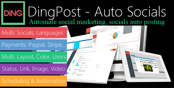 DingPost v1.3.4 - Social Auto Poster, Auto Scheduler & Marketing Solutions » Premium Scripts, Plugins & Mobile