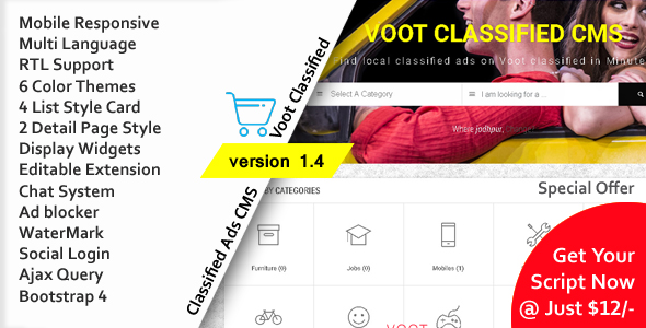 Voot Classified v1.4 - Classified Ads CMS &raquo; Premium Scripts, Plugins &amp; Mobile