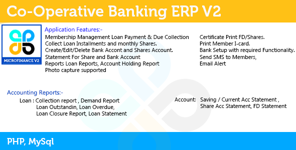 Credit Co-Operative ERP v1.0 » Premium Scripts, Plugins & Mobile