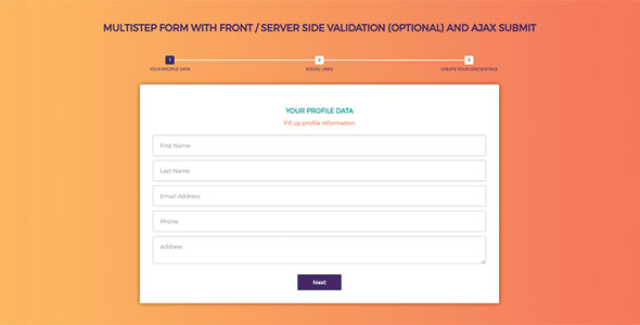 MultiStep Form with Ajax Submit » Premium Scripts, Plugins & Mobile