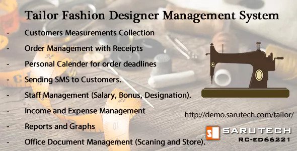 Tailor / Fashion Designer Management System &raquo; Premium Scripts, Plugins &amp; Mobile