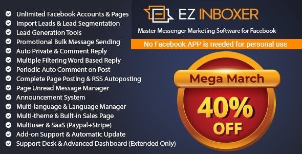EZ Inboxer v7.0.2 - Master Messenger Marketing Software For Facebook - nulled » Premium Scripts, Plugins & Mobile