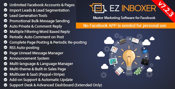 EZ Inboxer v7.2.3 - Master Marketing Software for Facebook - nulled » Premium Scripts, Plugins & Mobile