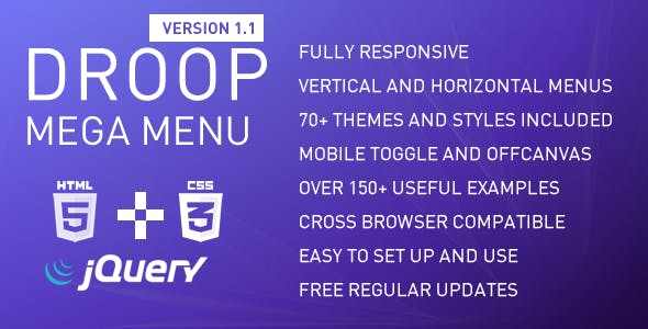 Droop Mega Menu v1.1 » Premium Scripts, Plugins & Mobile