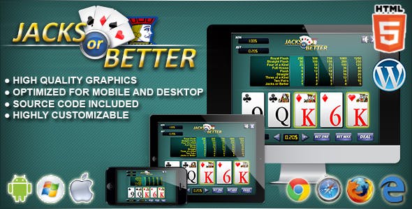 Video Poker Jacks or Better - HTML5 Casino Game » Premium Scripts, Plugins & Mobile