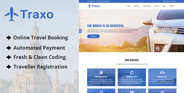 Traxo v1.1 - Travel Agency CMS with Online Booking System » Premium Scripts, Plugins & Mobile